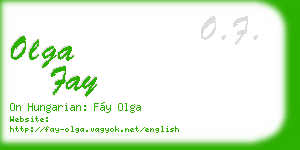 olga fay business card